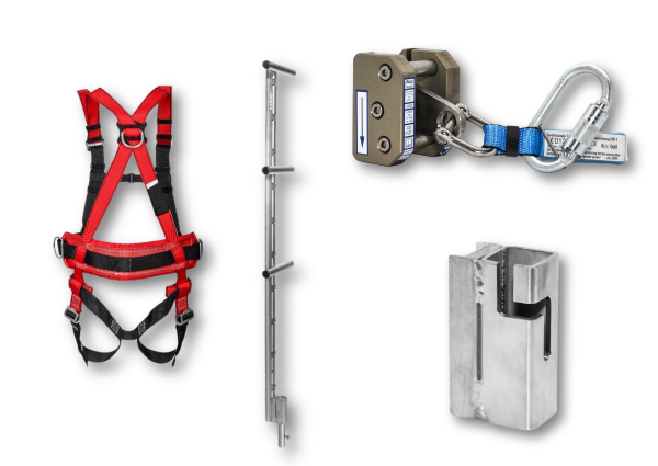 Schutzausrüstung für Fallschutz