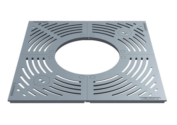 Quadratische Baumroste im Radialdesign