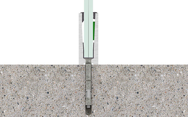Alu-Profil ELEGANZA STRONG zur aufgesetzten Montage in Edelstahleffekt, L: 3000mm, eloxiert, 20my Schichtdicke, E4 = Schliff, EV1 = Farbton Silber, mit AbP