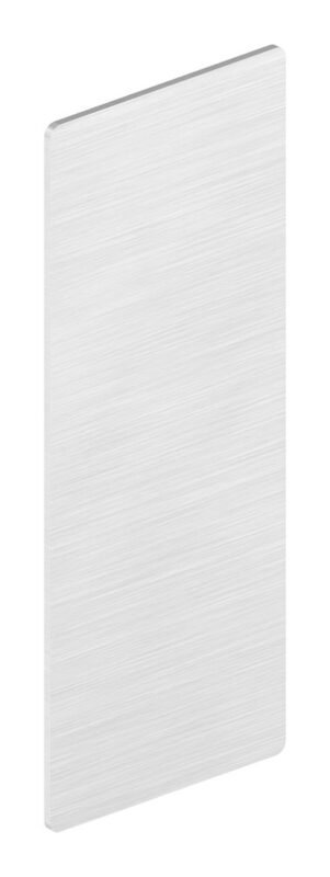 Endkappe für Aluprofil 80700-ALU zur aufgesetzten Montage, links und rechts verwendbar, Aluminium Edelstahleffekt, T: 1,5mm, zum Aufkleben