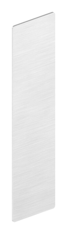 Endkappe für Aluprofil 80300-ALU zur seitlichen Montage mit Abdeckung, verwendbar bis max. 41° Schräge, links und rechts verwendbar, Aluminium Edelstahleffekt, T: 1,5mm, zum Aufkleben