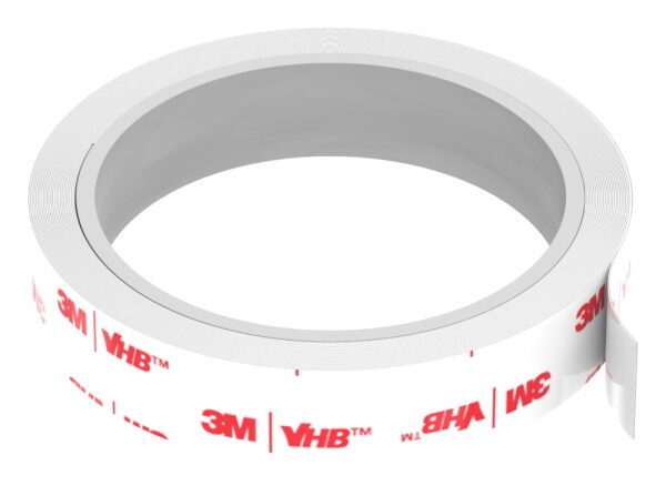 VHB-Klebeband EXTRA SLIM, 19x0,6mm, 6000mm, weiß, im PE-Beutel verpackt mit Reinigungstuch und Verarbeitungshinweis