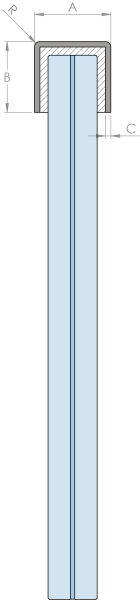 Aluminium-U-Profil, 30x14x3mm, Innenmaß: 24x11mm,...