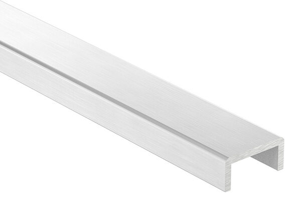 Aluminium-U-Profil, 30x14x3mm, Innenmaß: 24x11mm, geeignet für Glas 20 - 21,52mm, geschliffen, E4/EV1, L: 6000mm