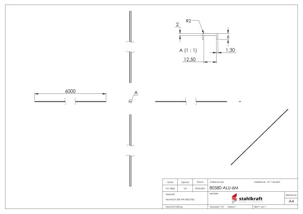 Kantenschutz EXTRA SLIM, für Glas 10,00 - 11,52mm,...
