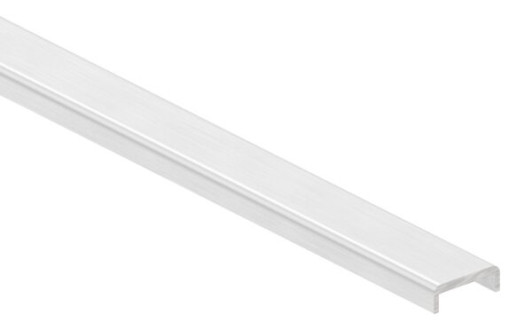 Kantenschutz EXTRA SLIM, für Glas 12,00 - 13,52mm, L: 2000mm, zum Aufkleben, Aluminium eloxiert mit Edelstahleffekt (E4/EV1)
