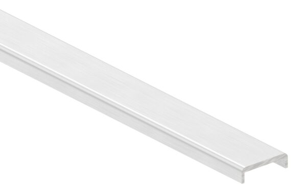 Kantenschutz EXTRA SLIM, für Glas 16,00 - 17,52mm, L: 2000mm, zum Aufkleben, Aluminium eloxiert mit Edelstahleffekt (E4/EV1)