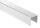 Edelstahl-U-Profil, 28x26x2mm, Innenmaß: 24x24mm, geeignet für Glas 8 - 21,52mm, geschliffen Korn 240, L: 3000mm, V2A