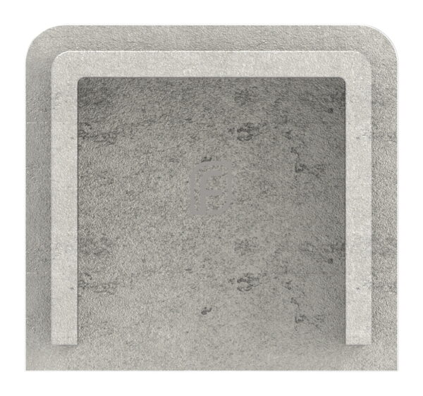Endkappe für Edelstahl-U-Profil 80530-XXX, V2A
Achtung: nur bis 17,52mm Glas geeignet