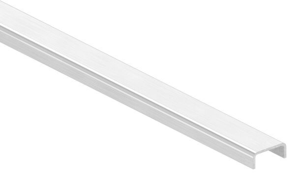 Kantenschutz EXTRA SLIM, für Glas 10,00 - 11,52mm, L: 6000mm, zum Aufkleben, Edelstahl V4A  geschliffen K240
