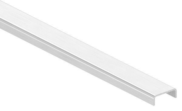 Kantenschutz EXTRA SLIM, für Glas 12,00 - 13,52mm, L: 3000mm, zum Aufkleben, Edelstahl V4A  geschliffen K240