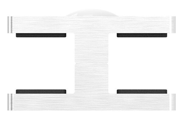 Glasausrichter für Ganzglasgeländer für  Glas 12,76 - 13,52mm, zum Ausrichten der Scheiben, Korn 240 geschliffen, V2A