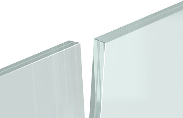Glasausrichter für Ganzglasgeländer für  Glas 16,76 - 17,52mm, zum Ausrichten der Scheiben, Korn 240 geschliffen, V2A