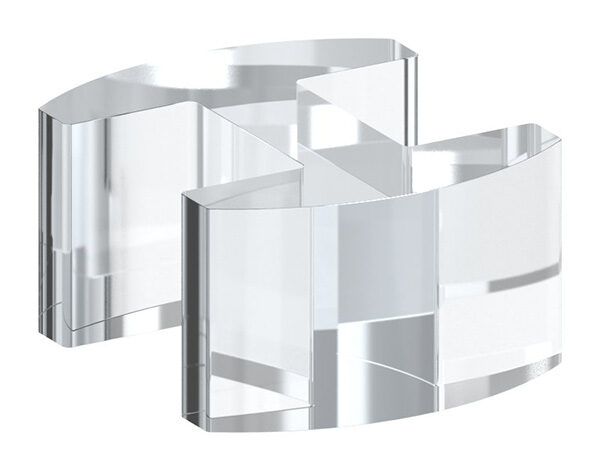 Glasausrichter aus Kunststoff für Ganzglasgeländer für Glas 12,76 - 13,52mm, zum Ausrichten der Scheiben- Befestigung erfolgt mit transparentem Silikon