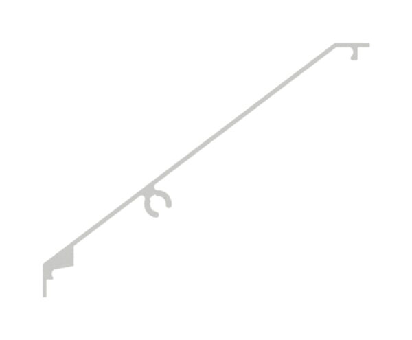 Design-Abdeckung für Vordach-Profil eleganza canopy, L: 2005mm, Aluminium pulverbeschichtet DB703, zum Einhängen