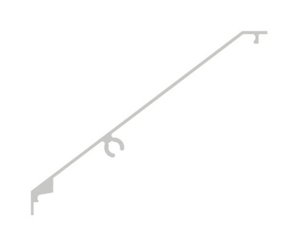 Design-Abdeckung für Vordach-Profil eleganza canopy, L: 2405mm, Aluminium eloxiert mit Edelstahleffekt (E4/EV1), zum Einhängen