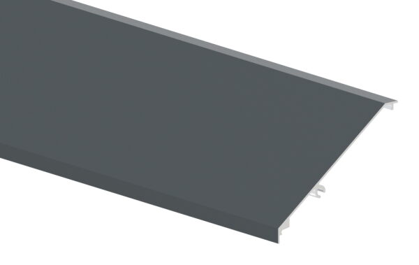 Design-Abdeckung für Vordach-Profil eleganza canopy, L: 3000mm, Aluminium pulverbeschichtet RAL 7016, zum Einhängen