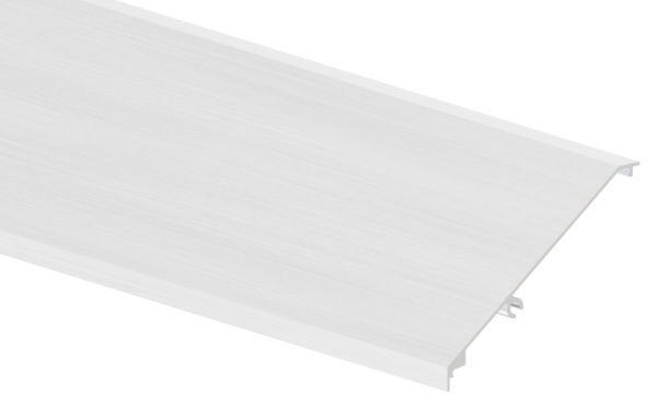 Design-Abdeckung für Vordach-Profil eleganza canopy, L: 6000mm, Aluminium eloxiert mit Edelstahleffekt (E4/EV1), zum Einhängen