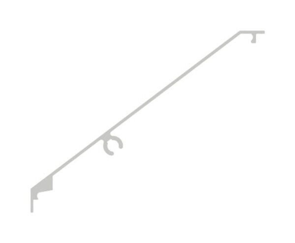 Design-Abdeckung für Vordach-Profil eleganza canopy, L: 6000mm, Aluminium eloxiert mit Edelstahleffekt (E4/EV1), zum Einhängen