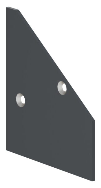 Endkappe links inkl. Schrauben für Vordachprofil eleganza canopy, Aluminium pulverbeschichtet RAL 7016
