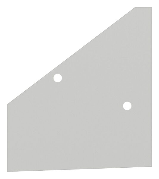 Endkappe links inkl. Schrauben für Vordachprofil eleganza canopy, Aluminium pulverbeschichtet RAL 7016