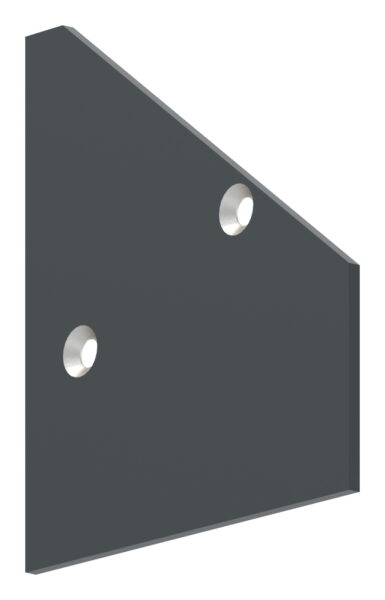 Endkappe links inkl. Schrauben für Vordachprofil eleganza canopy, Aluminium pulverbeschichtet RAL 7016