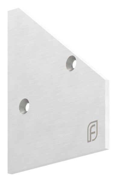 Endkappe links inkl. Schrauben für Vordachprofil eleganza canopy, Aluminium eloxiert mit Edelstahleffekt (E4/EV1)
