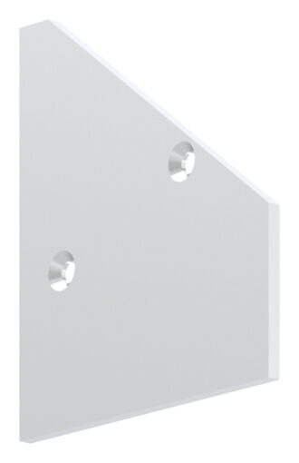 Endkappe links inkl. Schrauben für Vordachprofil eleganza canopy, Aluminium roh  für Pulverbeschichtung