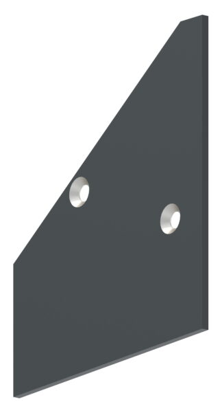 Endkappe rechts inkl. Schrauben für Vordachprofil eleganza canopy, Aluminium pulverbeschichtet RAL 7016
