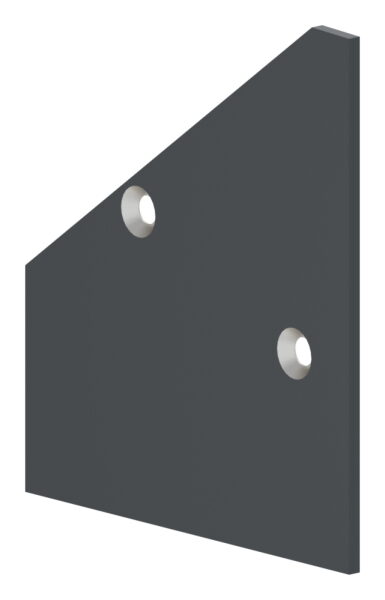 Endkappe rechts inkl. Schrauben für Vordachprofil eleganza canopy, Aluminium pulverbeschichtet RAL 7016