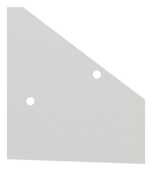Endkappe rechts inkl. Schrauben für Vordachprofil eleganza canopy, Aluminium eloxiert mit Edelstahleffekt (E4/EV1)