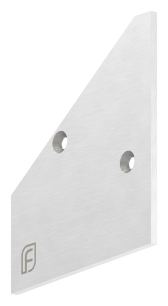 Endkappe rechts inkl. Schrauben für Vordachprofil eleganza canopy, Aluminium eloxiert mit Edelstahleffekt (E4/EV1)