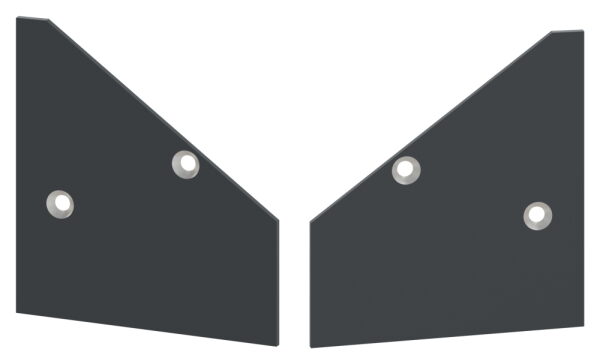 Montage-Set zu Vordach-Profil eleganza canopy, für Glas 21,52mm mit der Breite 6,000m, bestehend aus 1x Auflagegummi, 1x Glasschutzgummi (geteilt), 1x Dichtungsgummi, 2x  Scheibensicherung, 1x seitliche Endkappe links, 1x seitliche Endkappe rechts, 1x Mon