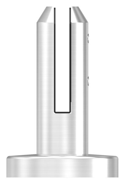 Bodenglashalter rund, passend für Glas 12 - 12,76mm, Glas wird nur geklemmt, aus Duplex Stahl 2205, V4A, inkl. Gummi