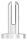 Bodenglashalter rund, passend für Glas 12 - 12,76mm, Glas wird nur geklemmt, aus Duplex Stahl 2205, V4A, inkl. Gummi