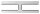 Glasverbinder, passend für Glas 12 - 12,76mm, Glas wird nur geklemmt, V4A, inkl. Gummi