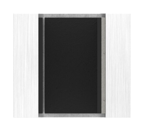 Glasverbinder verstellbar, passend für Glas 12 - 12,76mm, Glas wird nur geklemmt, V4A, inkl. Gummi