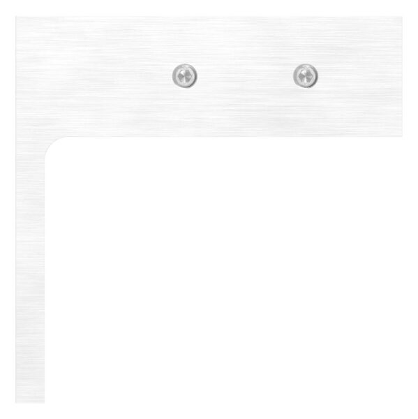 Glasverbinder für Wandmontage, passend für Glas 12 - 12,76mm, Glas wird nur geklemmt, V4A, inkl. Gummi