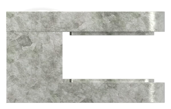 Glasklemme Mod. 11, Maße: 45x45x27mm, Anschluss: gerade, Zink roh, inkl. aller Schrauben und Abdeckplättchen