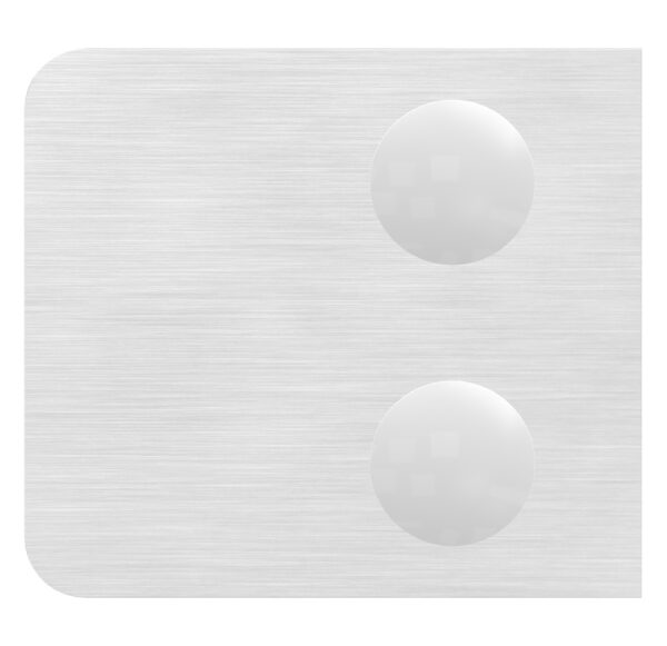 Glasklemme Mod. 11, Maße: 45x45x27mm, Anschluss: 33,7mm, V2A, inkl. aller Schrauben und Abdeckplättchen
