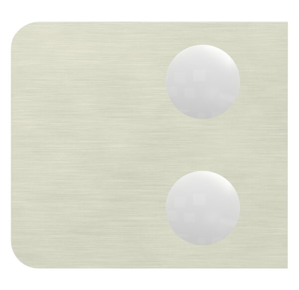 Glasklemme Mod. 11, Maße: 45x45x27mm, Anschluss: 33,7mm, in Edelstahleffekt, inkl. aller Schrauben und Abdeckplättchen