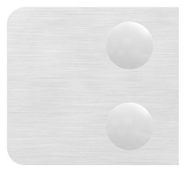 Glasklemme Mod. 11, Maße: 45x45x27mm, Anschluss: 42,4mm, V2A, inkl. aller Schrauben und Abdeckplättchen
