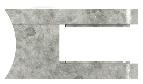 Glasklemme Mod. 11, Maße: 45x45x27mm, Anschluss: 42,4mm, Zink roh, inkl. aller Schrauben und Abdeckplättchen