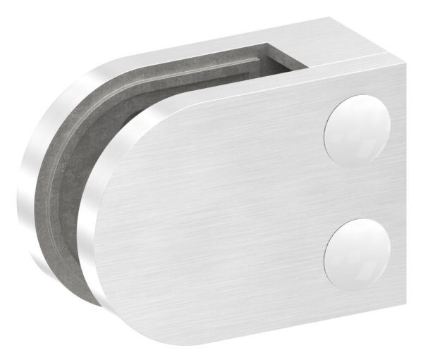Glasklemme Mod. 12, Maße: 63x45x28mm, Anschluss: gerade, V4A, inkl. aller Schrauben, Sicherungsstift und Abdeckplättchen