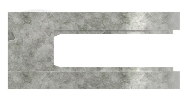 Glasklemme Mod. 12, Maße: 63x45x28mm, Anschluss: gerade, Zink roh, inkl. aller Schrauben, Sicherungsstift und Abdeckplättchen