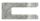 Glasklemme Mod. 12, Maße: 63x45x28mm, Anschluss: gerade, Zink roh, inkl. aller Schrauben, Sicherungsstift und Abdeckplättchen