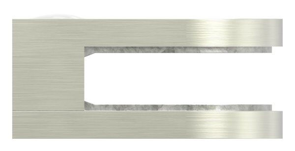 Glasklemme Mod. 12, Maße: 63x45x28mm, Anschluss: gerade, in Edelstahleffekt, inkl. aller Schrauben, Sicherungsstift und Abdeckplättchen