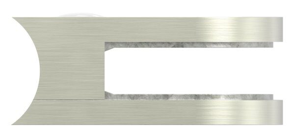 Glasklemme Mod. 12, Maße: 63x45x28mm, Anschluss: 33,7mm, in Edelstahleffekt, inkl. aller Schrauben, Sicherungsstift und Abdeckplättchen