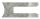 Glasklemme Mod. 12, Maße: 63x45x28mm, Anschluss: 42,4mm, Zink roh, inkl. aller Schrauben, Sicherungsstift und Abdeckplättchen