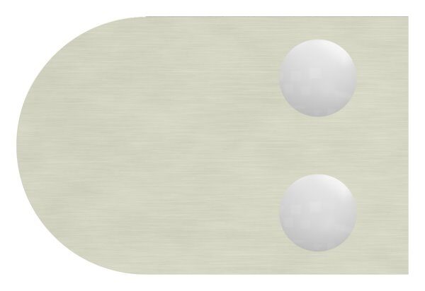 Glasklemme Mod. 12, Maße: 63x45x28mm, Anschluss: 42,4mm, in Edelstahleffekt, inkl. aller Schrauben, Sicherungsstift und Abdeckplättchen
